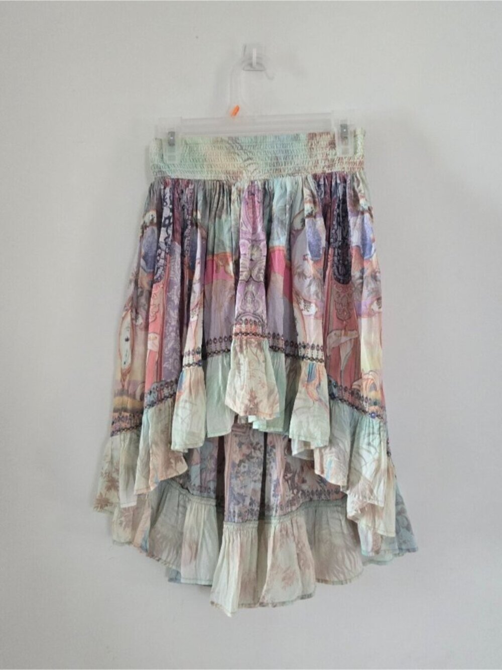 Camilla Electron Libre Kids High Low Hem Skirt Shirred Waist Size 6